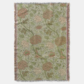 William Morris Cray Sage Bloemen Plantaardige Deken (Voorkant Verticaal)
