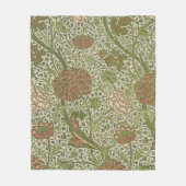 William Morris Cray Sage Bloemen Plantaardige Fleece Deken (Voorkant)