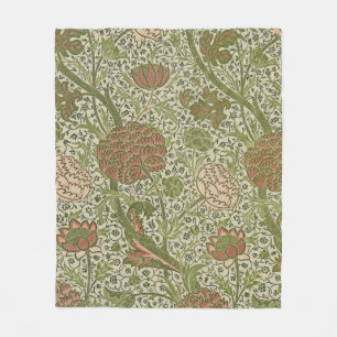 William Morris Cray Sage Bloemen Plantaardige Fleece Deken