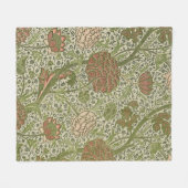 William Morris Cray Sage Bloemen Plantaardige Fleece Deken (Voorkant (Horizontaal))