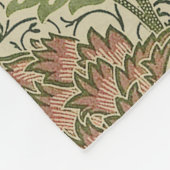 William Morris Cray Sage Bloemen Plantaardige Fleece Deken (Hoek)