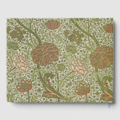William Morris Cray Sage Bloemen Plantaardige Gastenboek (Achterkant)