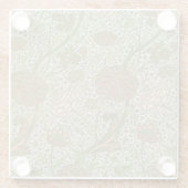 William Morris Cray Sage Bloemen Plantaardige Glazen Onderzetter (Achterkant)