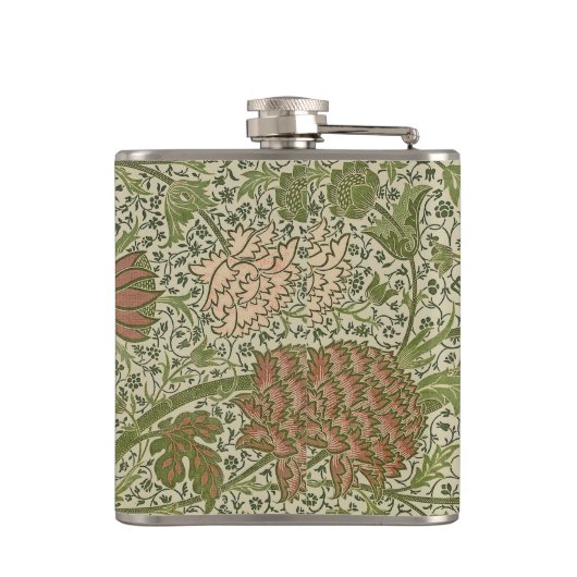 William Morris Cray Sage Bloemen Plantaardige Heupfles (Achterkant)