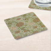 William Morris Cray Sage Bloemen Plantaardige Kartonnen Onderzetters (Schuin)