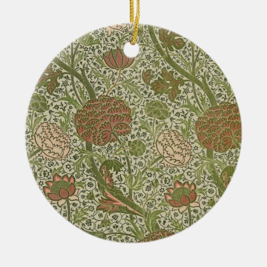 William Morris Cray Sage Bloemen Plantaardige Keramisch Ornament (Voorkant)