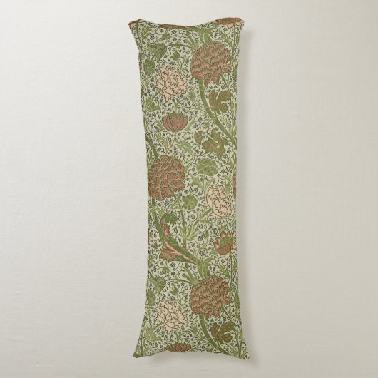 William Morris Cray Sage Bloemen Plantaardige Lichaamskussen (Voorkant Verticaal)