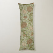 William Morris Cray Sage Bloemen Plantaardige Lichaamskussen (Achterkant (Verticaal))