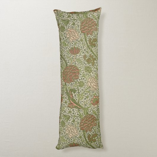 William Morris Cray Sage Bloemen Plantaardige Lichaamskussen (Achterkant (Verticaal))