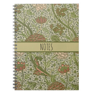 William Morris Cray Sage Bloemen Plantaardige Notitieboek