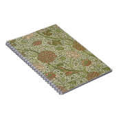 William Morris Cray Sage Bloemen Plantaardige Notitieboek (Rechterzijde)