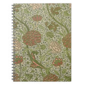 William Morris Cray Sage Bloemen Plantaardige Notitieboek (Voorkant)