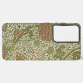 William Morris Cray Sage Bloemen Plantaardige Samsung Galaxy Hoesje (Linkerkant)