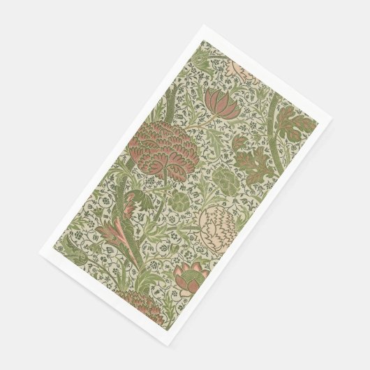 William Morris Cray Sage Bloemen Plantaardige Servet (Hoek)