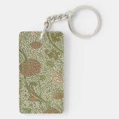 William Morris Cray Sage Bloemen Plantaardige Sleutelhanger (achterkant)