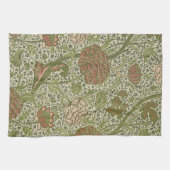 William Morris Cray Sage Bloemen Plantaardige Theedoek (Horizontaal)