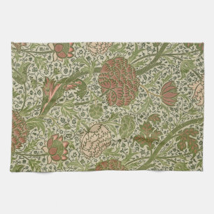 William Morris Cray Sage Bloemen Plantaardige Theedoek