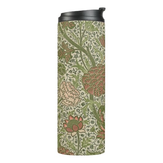 William Morris Cray Sage Bloemen Plantaardige Thermosbeker (Gedraaid links)
