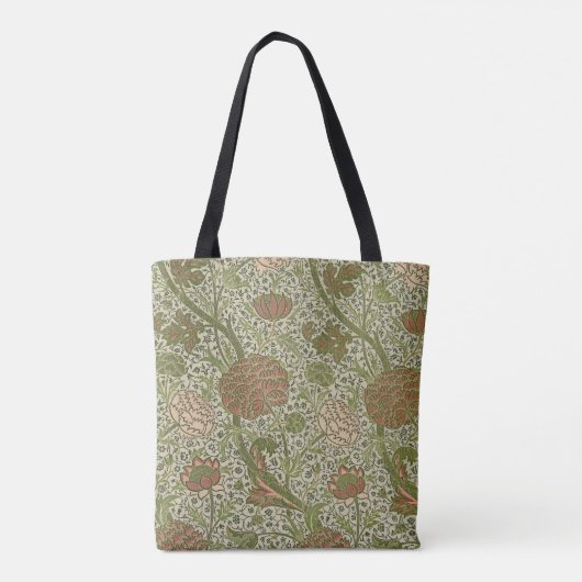 William Morris Cray Sage Bloemen Plantaardige Tote Bag (Achterkant)