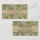William Morris Cray Sage Bloemen Plantaardige Visitekaartje (Voorkant / Achterkant)