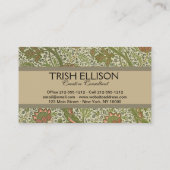 William Morris Cray Sage Bloemen Plantaardige Visitekaartje (Achterkant)