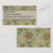 William Morris Cray Sage Bloemen Plantaardige Visitekaartje (Voorkant / Achterkant)