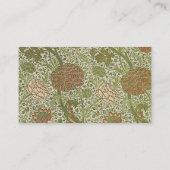 William Morris Cray Sage Bloemen Plantaardige Visitekaartje (Achterkant)