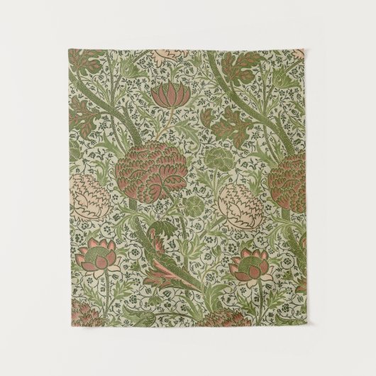William Morris Cray Sage Bloemen Plantaardige Wandkleed (Voorkant)