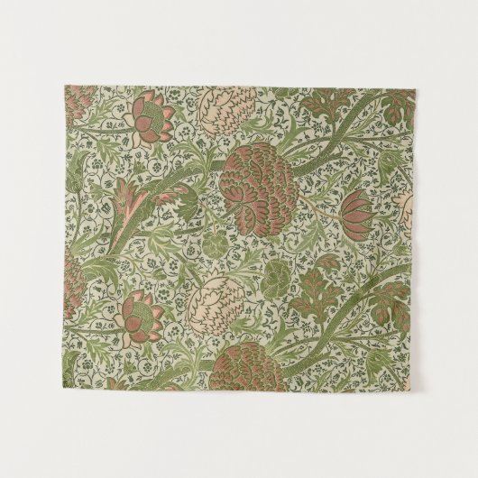 William Morris Cray Sage Bloemen Plantaardige Wandkleed (Voorkant (horizontaal))