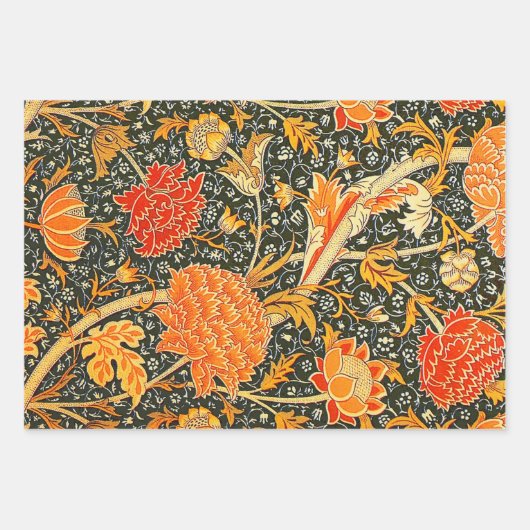 William Morris Cray Wallpaper Flower Pattern Inpakpapier Vel (Voorkant)