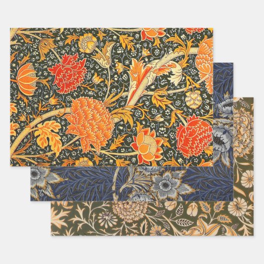 William Morris Cray Wallpaper Flower Pattern Inpakpapier Vel (Set)