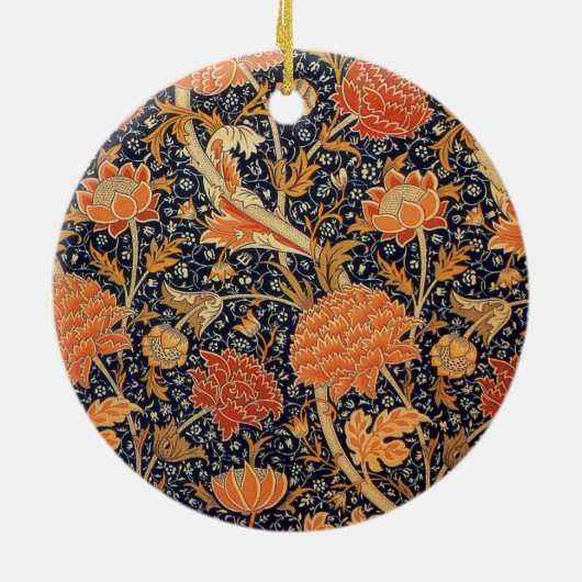 William Morris Cray Wallpaper Flower Pattern Keramisch Ornament (Achterkant)