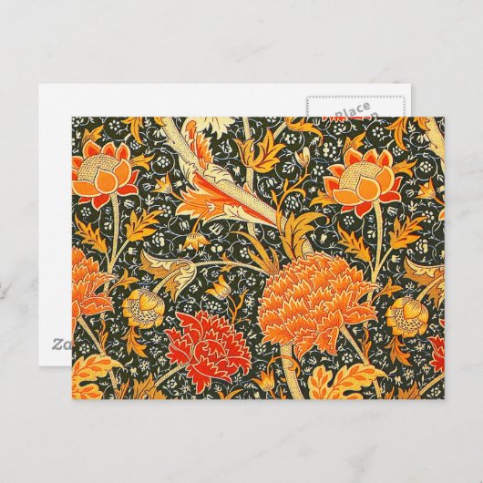 William Morris Cray Wallpaper Patroon Briefkaart (Voorkant / Achterkant)