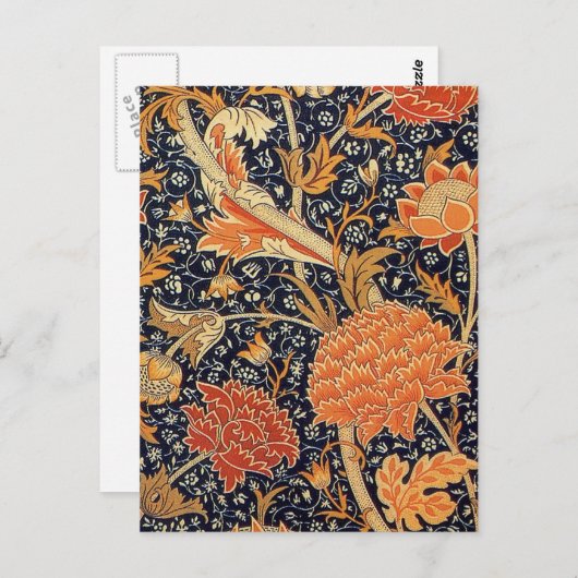 William Morris Cray Wallpaper Patroon Briefkaart (Voorkant / Achterkant)