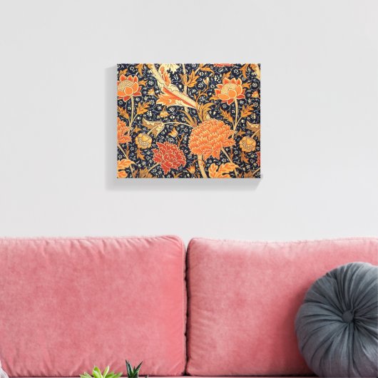 William Morris Cray Wallpaper Patroon Canvas Afdruk (Insitu (Woonkamer))