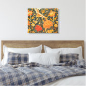 William Morris Cray Wallpaper Patroon Canvas Afdruk (Insitu (Slaapkamer))