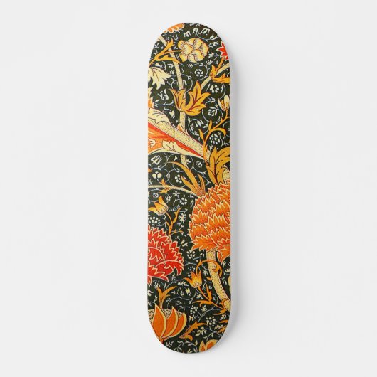 William Morris Cray Wallpaper Patroon Persoonlijk Skateboard (Voorkant)