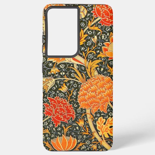 William Morris Cray Wallpaper Patroon Samsung Galaxy Hoesje (Achterkant)