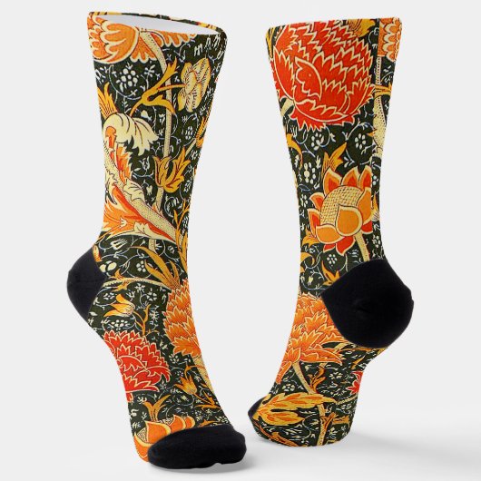 William Morris Cray Wallpaper Patroon Sokken (Gebogen)