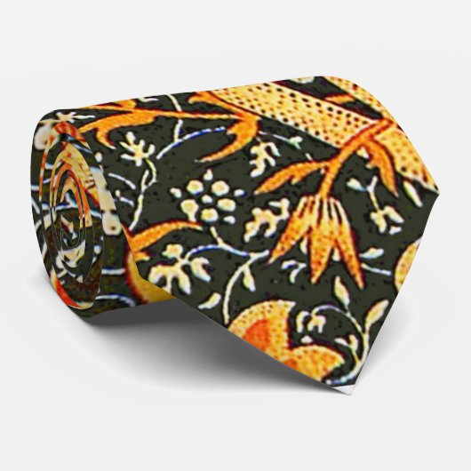 William Morris Cray Wallpaper Patroon Stropdas (Opgerold)