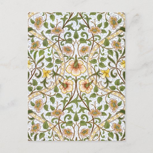 William Morris Daffodil Chintz Pattern Briefkaart (Voorkant)