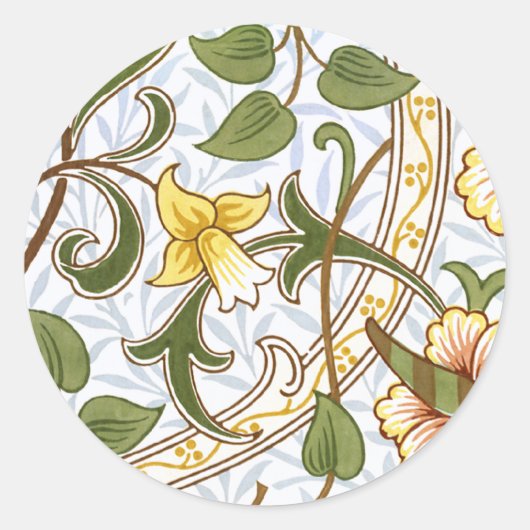 William Morris Daffodil Chintz Pattern Stickers (Voorkant)