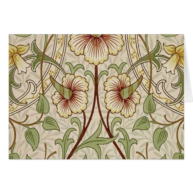William Morris Daffodil Classic Bloem Behang (Voorkant Horizontaal)