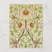 William Morris Daffodil Classic Bloem Behang Briefkaart (Voorkant)
