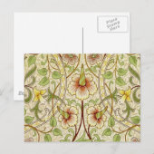 William Morris Daffodil Classic Bloem Behang Briefkaart (Voorkant / Achterkant)