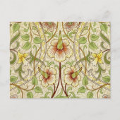 William Morris Daffodil Classic Bloem Behang Briefkaart (Voorkant)