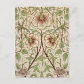 William Morris Daffodil Classic Bloem Behang Briefkaart (Voorkant)