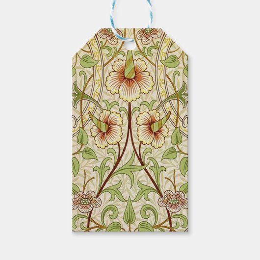 William Morris Daffodil Classic Bloem Behang Cadeaulabel (Voorkant)
