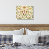 William Morris Daffodil Classic Bloem Behang Canvas Afdruk (Insitu (Slaapkamer))