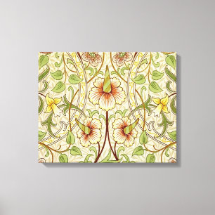 William Morris Daffodil Classic Bloem Behang Canvas Afdruk